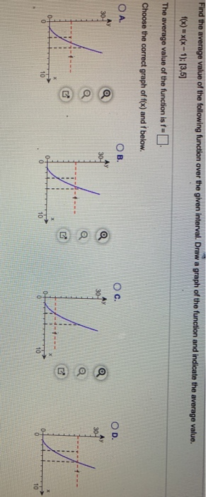 Solved Find the average value of the following function over | Chegg.com