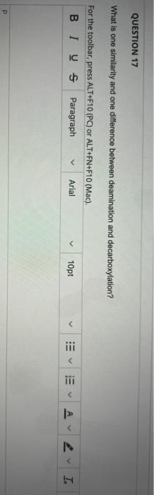 Solved QUESTION 17 What is one similarity and one difference | Chegg.com
