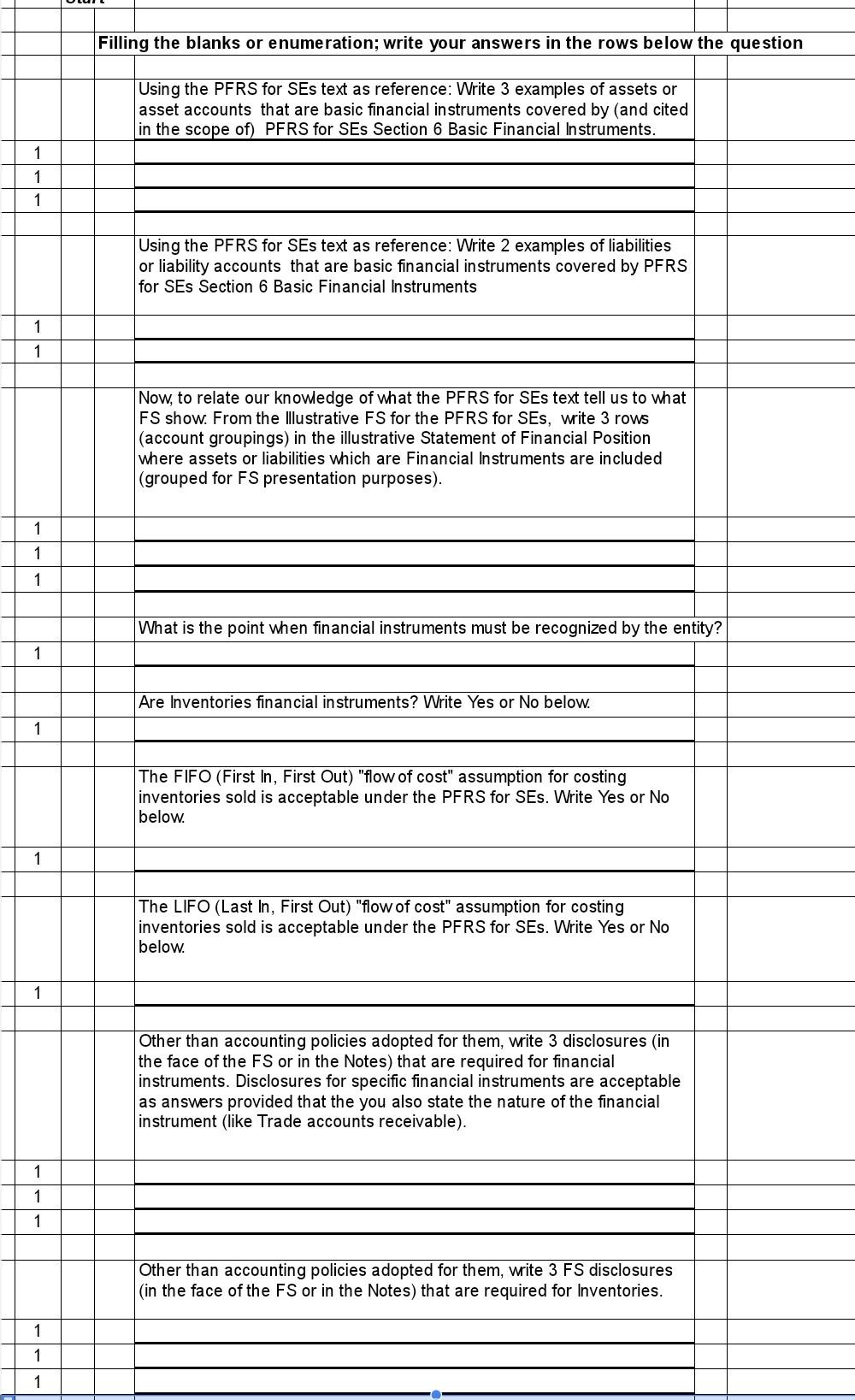 Solved Filling the blanks or enumeration; write your answers | Chegg.com