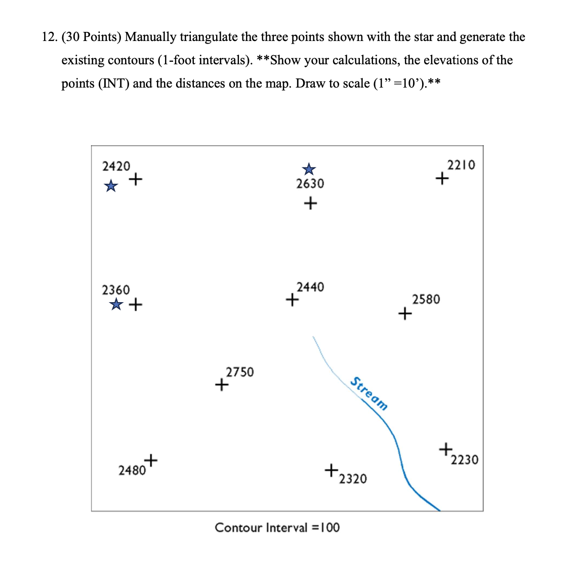 Solved ( 30 ﻿Points) ﻿Manually triangulate the three points | Chegg.com