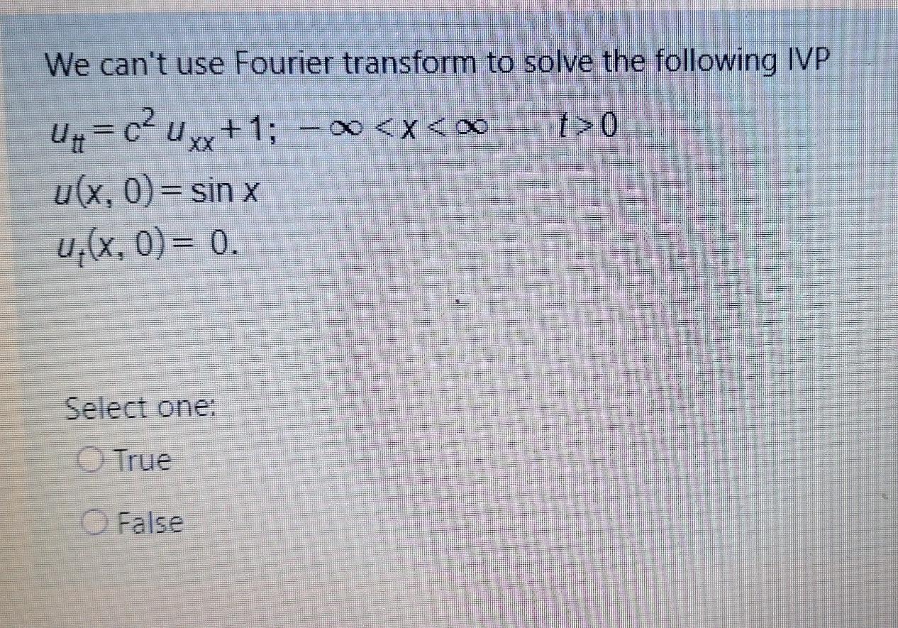 Solved We can't use Fourier transform to solve the following | Chegg.com