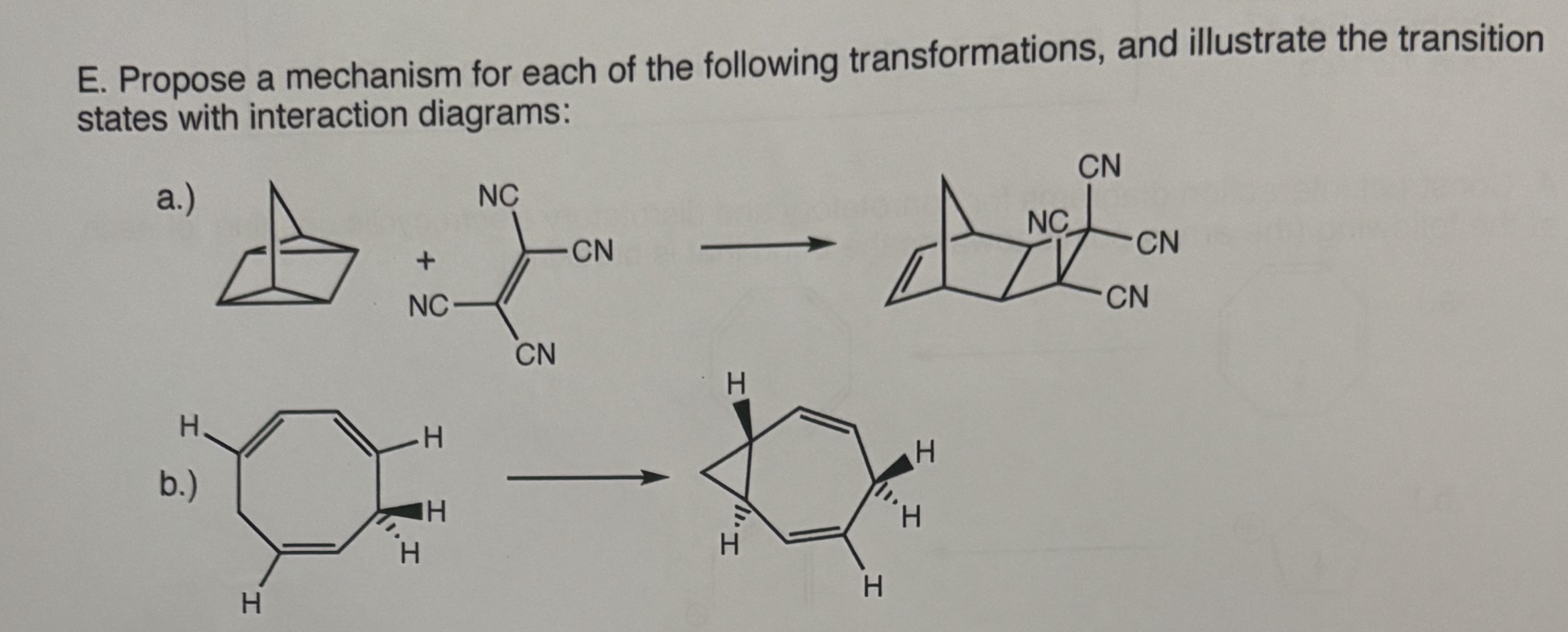 Solved E. ﻿Propose a mechanism for each of the following | Chegg.com