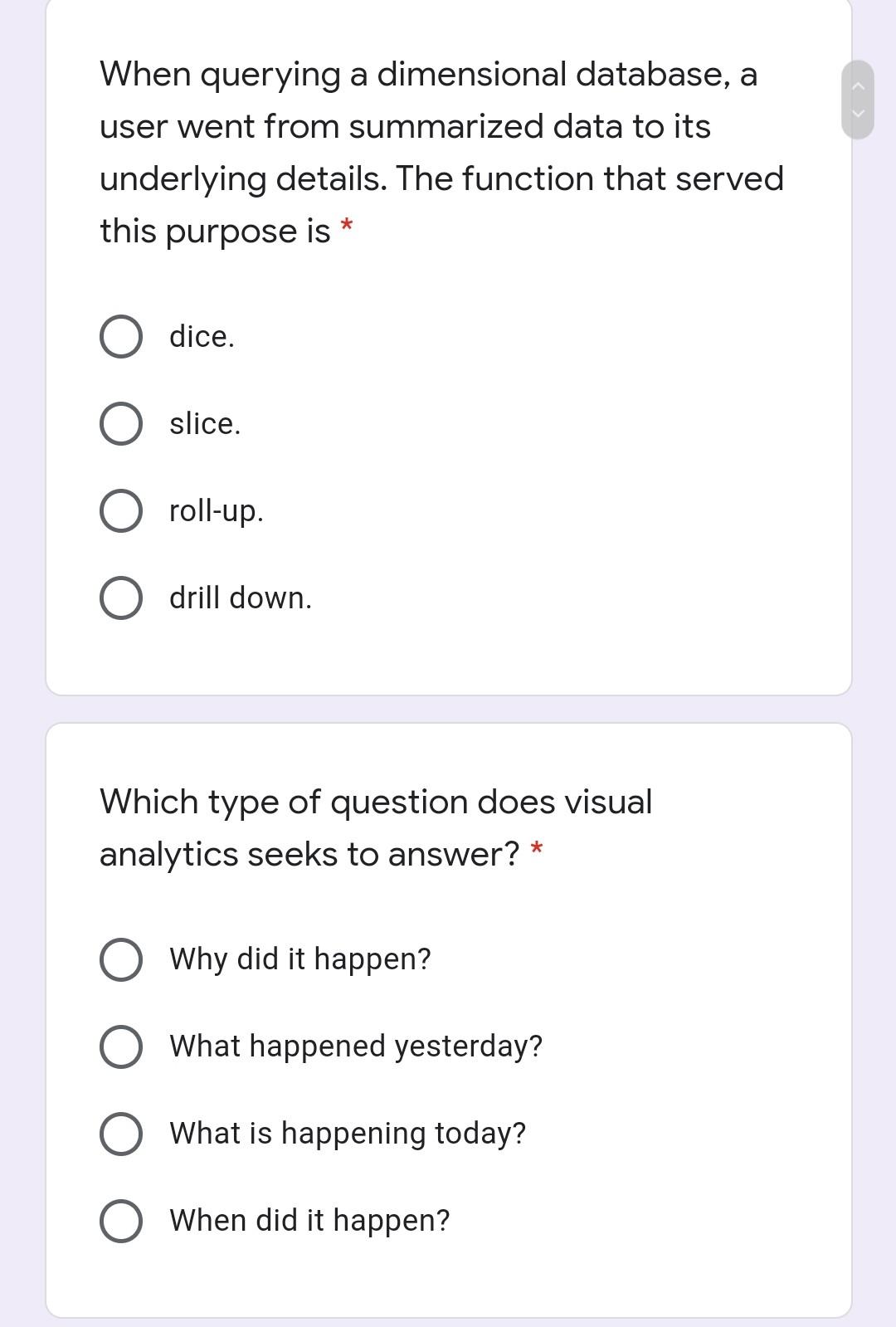 which type of question does visual analytics seeks to answer?