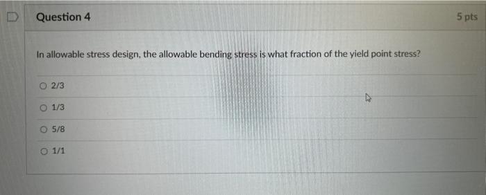 Solved In allowable stress design, the allowable bending | Chegg.com