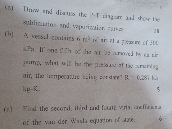 Air Program Diagram Solved (a) Draw and discuss the P-T diagram and show the | Chegg.com