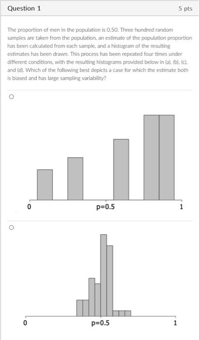 Solved Question 1 5 pts The proportion of men in the | Chegg.com