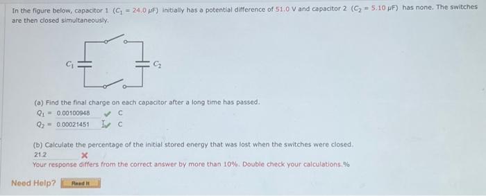 Solved An arrangement of capacitors is shown in the figure | Chegg.com