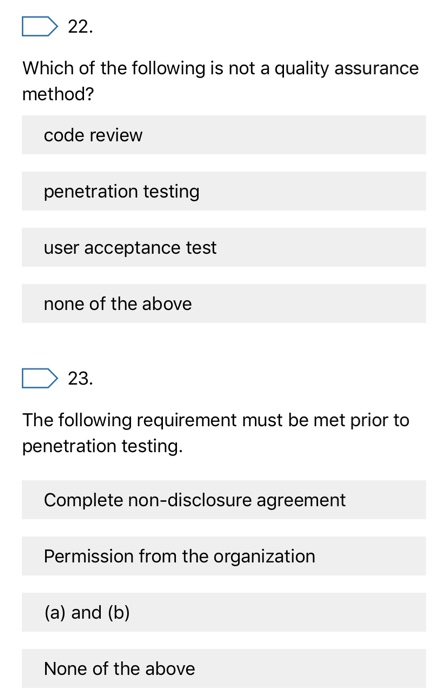 Solved D 22. Which of the following is not a quality | Chegg.com