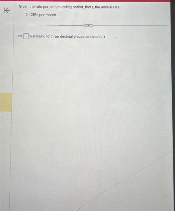 Solved Find i (the rate per period) and n (the number of | Chegg.com