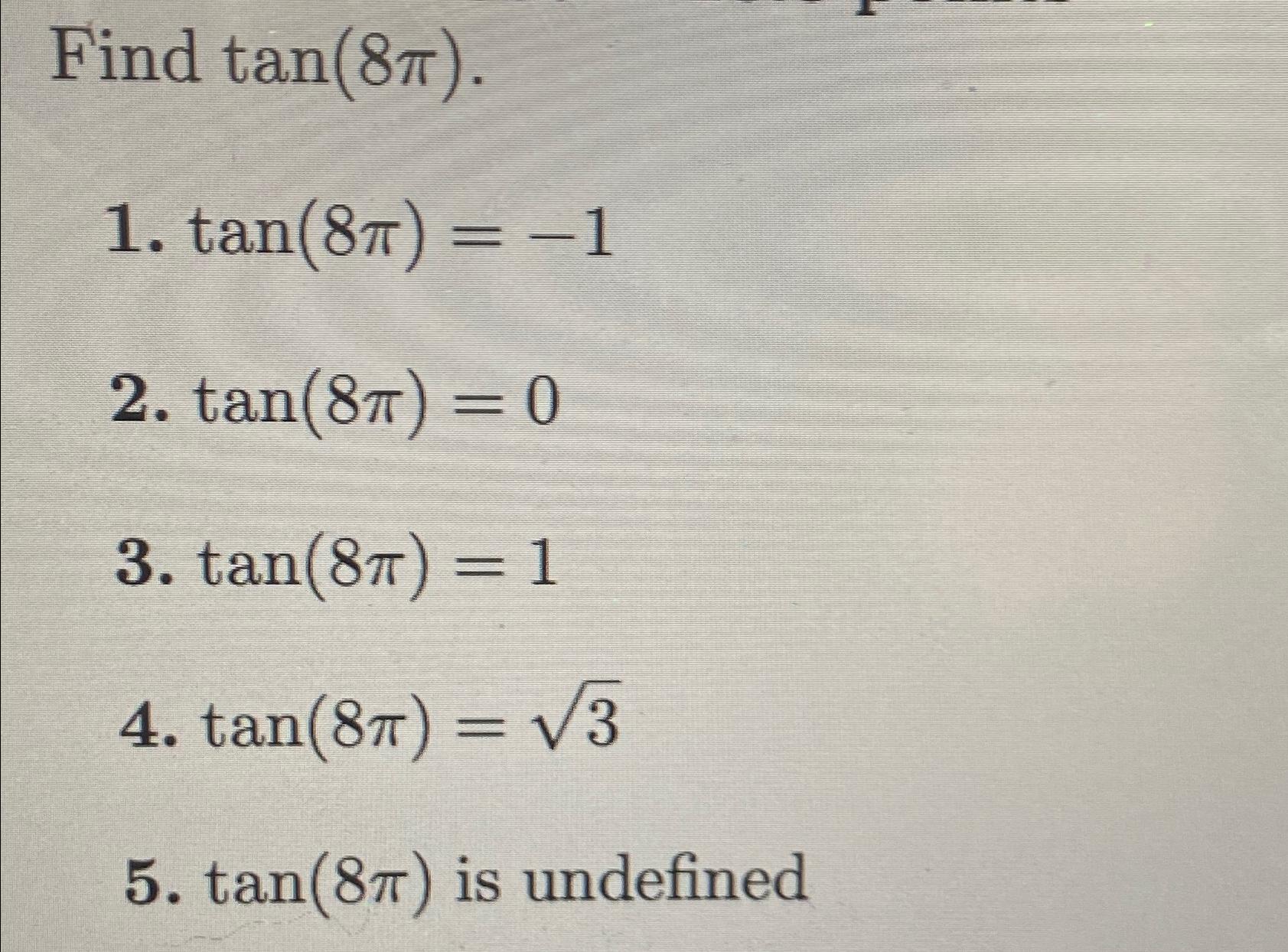find the value of tan 3 pi by 8