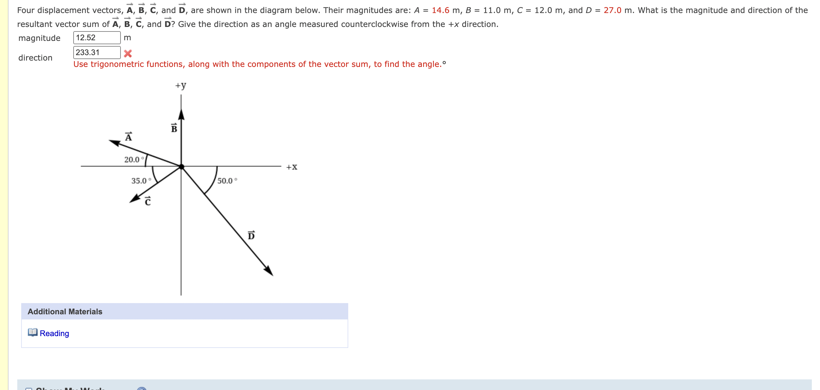 Solved Four displacement vectors, vec(A),vec(B),vec(C), ﻿and | Chegg.com