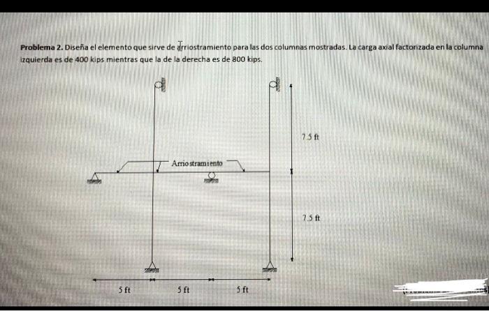 Problem 2. Design the element that serves as bracing | Chegg.com