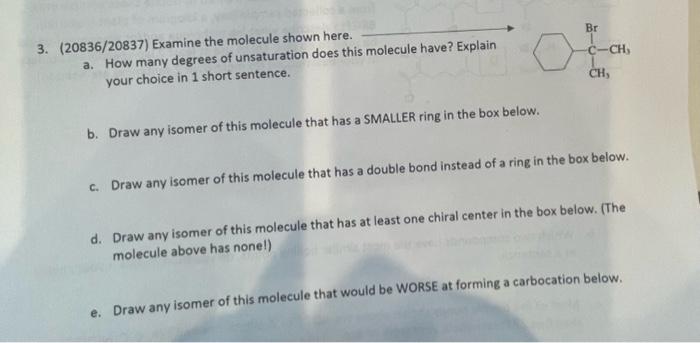 Solved 3. (20836/20837) Examine The Molecule Shown Here. A. | Chegg.com