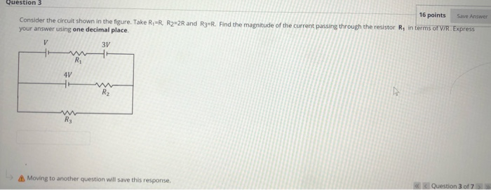 Solved Question 3 16 points Save Answer Consider the circuit | Chegg.com