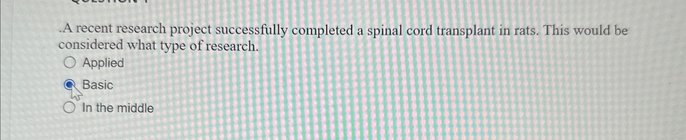 Solved A recent research project successfully completed a | Chegg.com