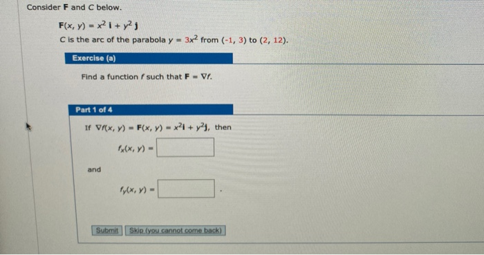 Solved Consider F And C Below F X Y X2 1 Y2 C Is The Chegg Com