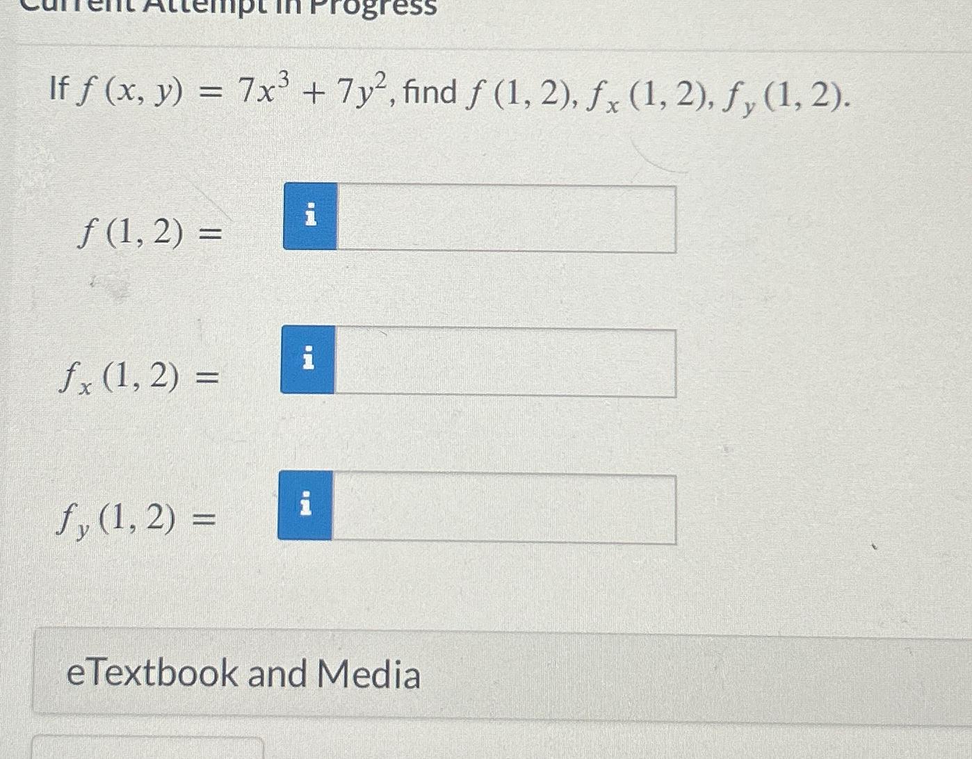 Solved If F X Y 7x3 7y2 ﻿find