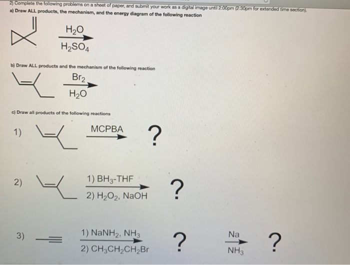Solved 2) Complete the following problems on a sheet of | Chegg.com