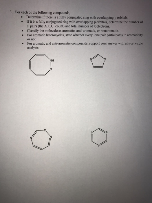 Solved 3. For each of the following compounds, • Determine | Chegg.com