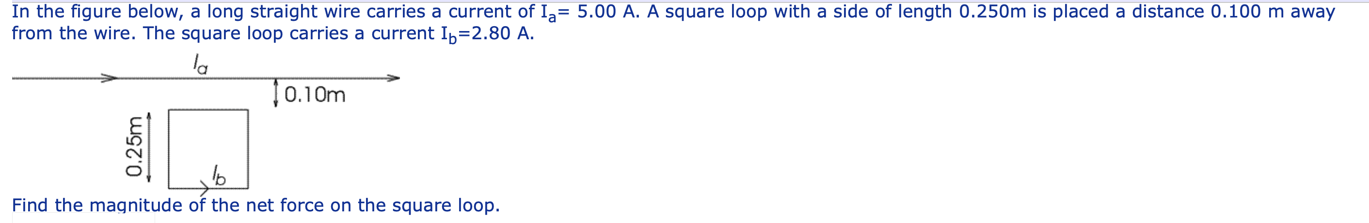 Solved In the figure below, a long straight wire carries a | Chegg.com