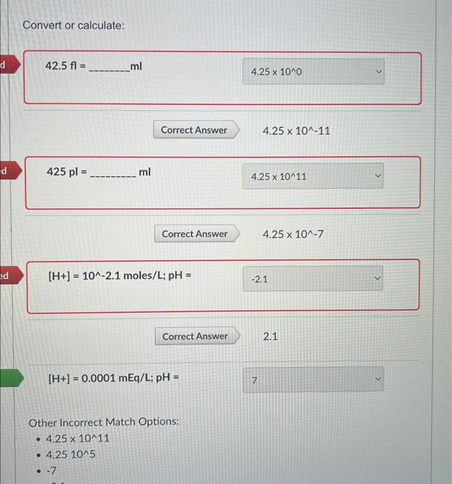 Solved Convert Or Calculate 42 5fl Ml 425pl Ml Chegg Com   Image