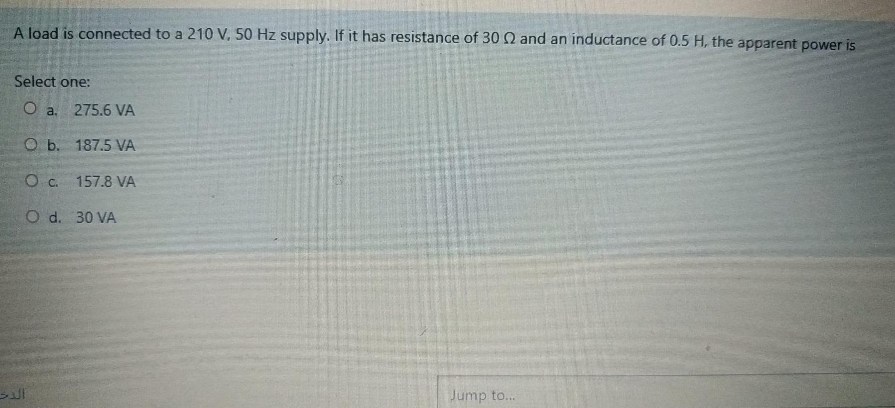 Solved A load is connected to a 210 V, 50 Hz supply. If it | Chegg.com