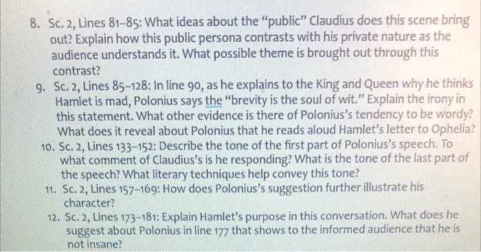 4. Sc. 1, Lines 109-121: What do Ophelia and Polonius