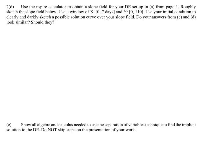 Solved 1. Set up an initial value differential equation to | Chegg.com