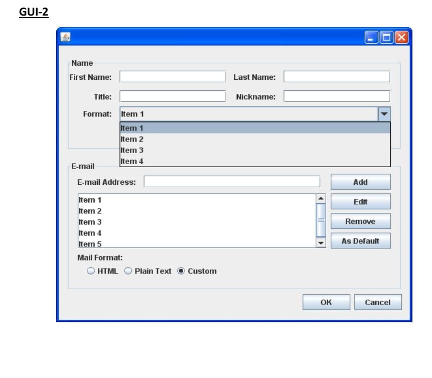 Solved GUl-2 Name First Name: Last Name: Title: Nickname: | Chegg.com