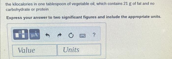 Solved Using The Energy Values For Foods (see The Table), | Chegg.com