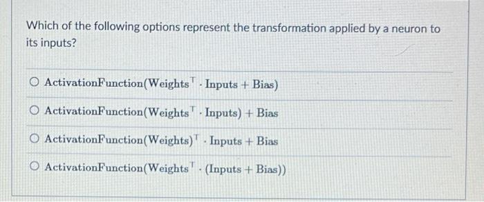 Solved Which of the following options represent the | Chegg.com