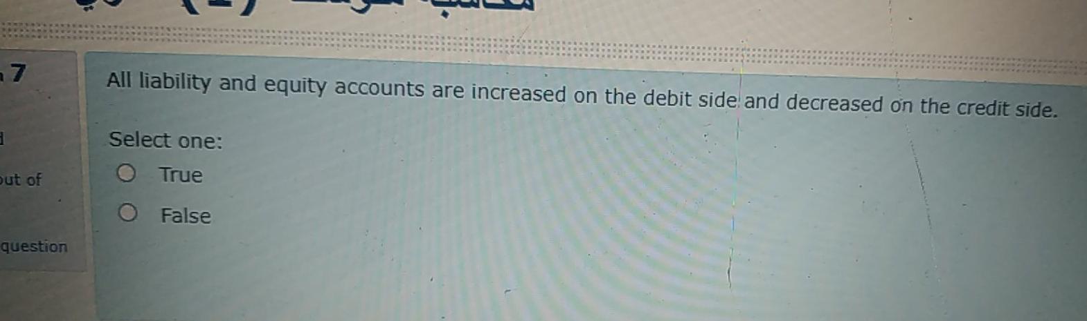 Solved 7 All liability and equity accounts are increased on | Chegg.com