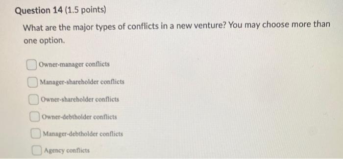 Solved What Are The Major Types Of Conflicts In A New | Chegg.com