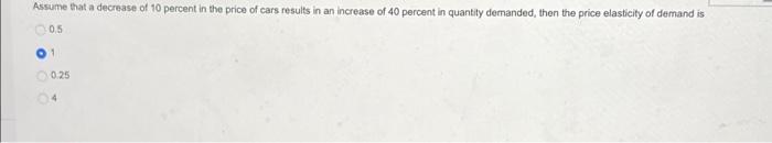 Solved Assume that a decrease of 10 percent in the price of | Chegg.com