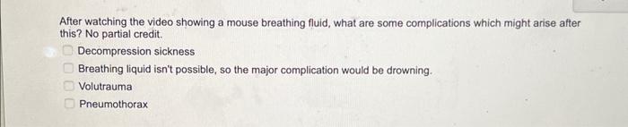 Solved After watching the video showing a mouse breathing | Chegg.com