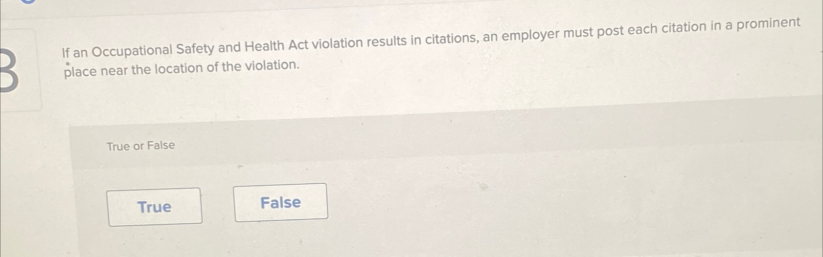 Solved If An Occupational Safety And Health Act Violation | Chegg.com