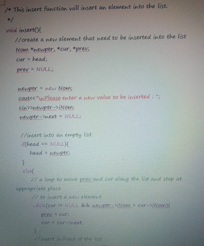 Solved 1. Please modify the linked list program provided to | Chegg.com
