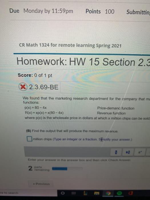 Solved Due Monday by 11:59pm Points 100 Submittin CR Math | Chegg.com