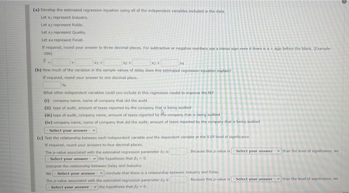 Solved A study investigated the relationship between audit | Chegg.com