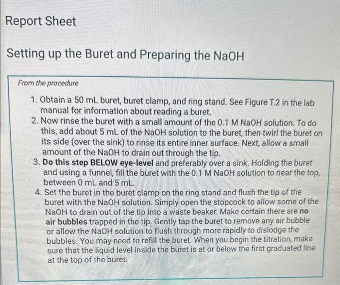 Trial 1: Initial buret reading (mL)Trial 1: Final | Chegg.com