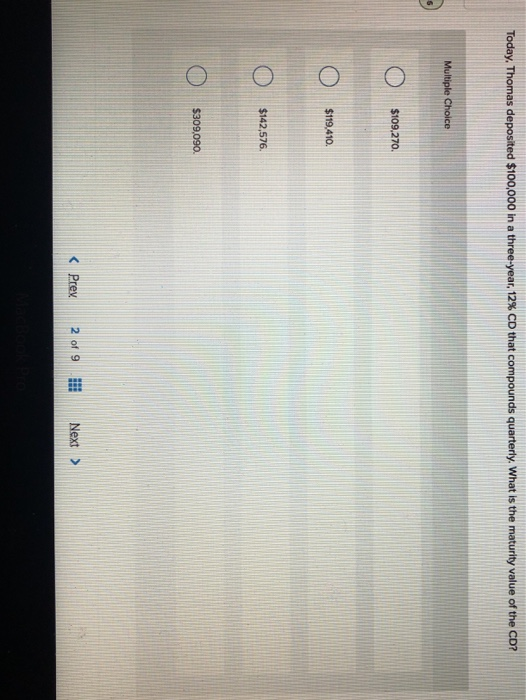 Solved Today, Thomas deposited 100,000 in a threeyear, 12