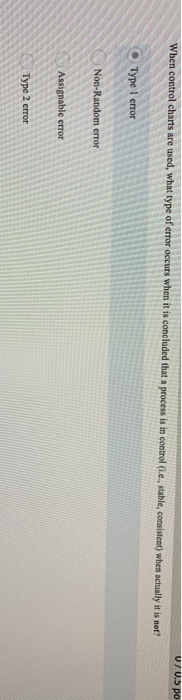 Solved Given the following process control data for a | Chegg.com