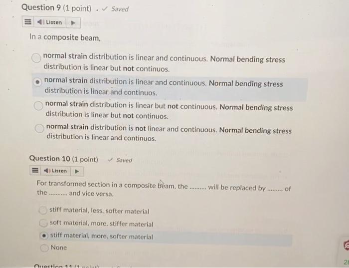 Solved The neutral axis is also the for the cross section | Chegg.com