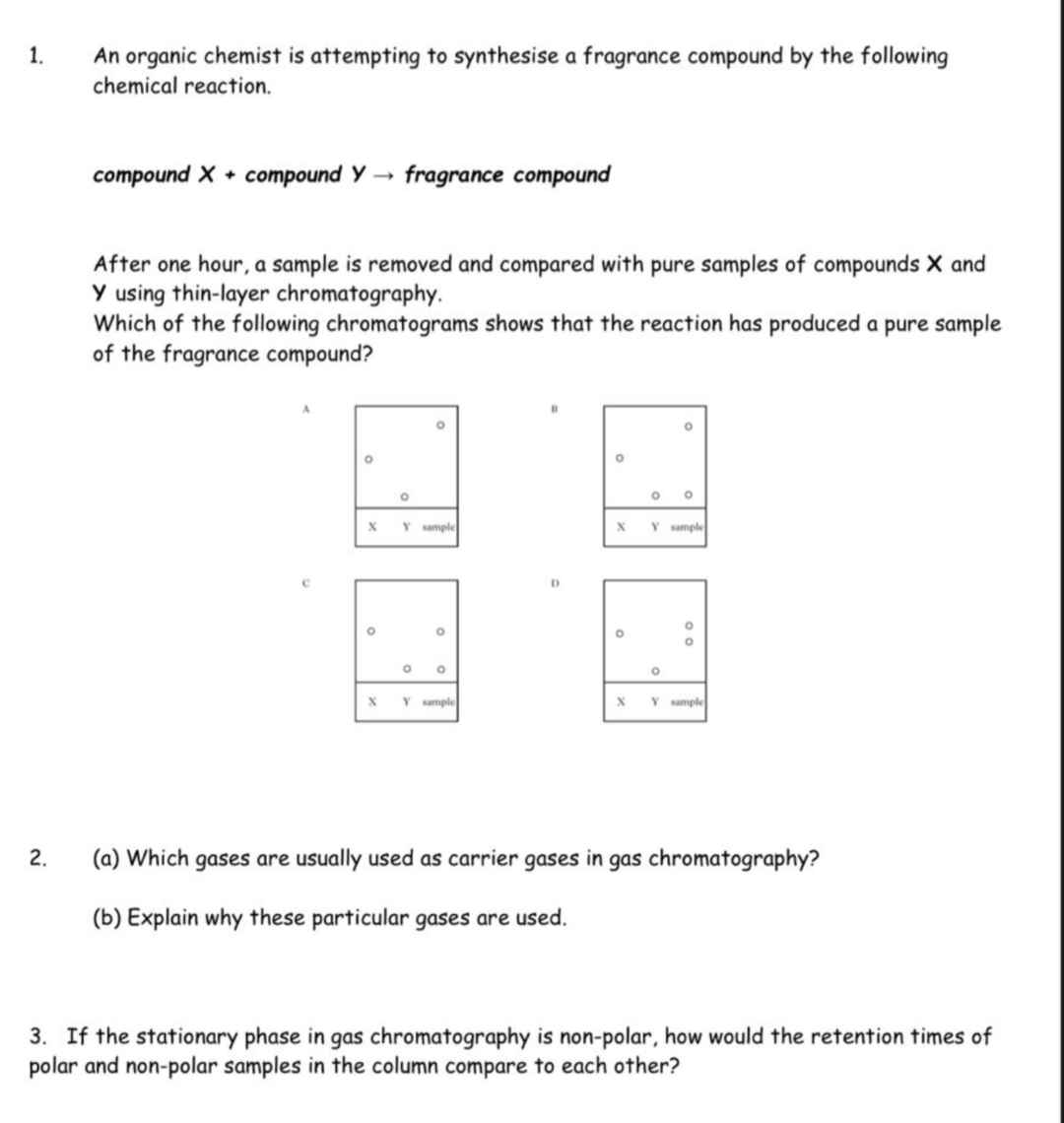 Solved 1. An Organic Chemist Is Attempting To Synthesise A | Chegg.com