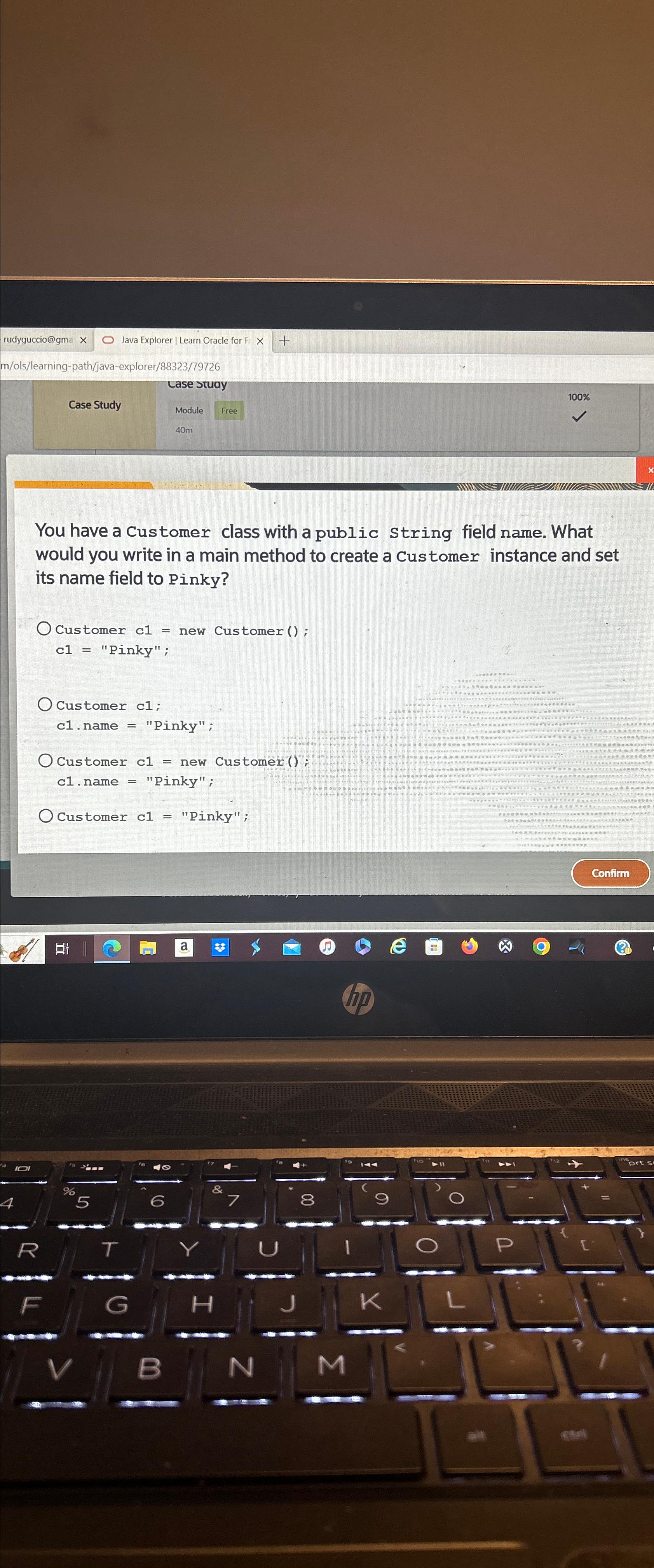 Solved rudyguccio@gma :Java Explorer | ﻿Learn Oracle for | Chegg.com