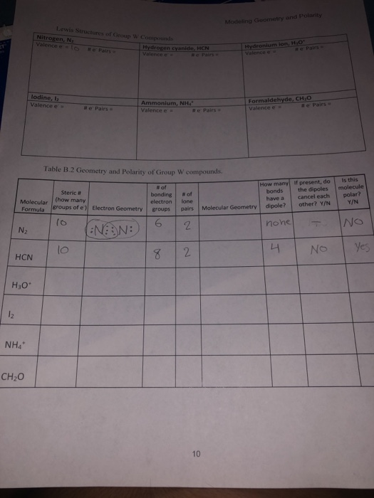 Solved Modeling Geometry and Polarity Lewis Structures of