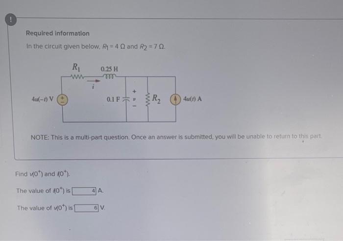 Solved Required information In the circuit given below, | Chegg.com