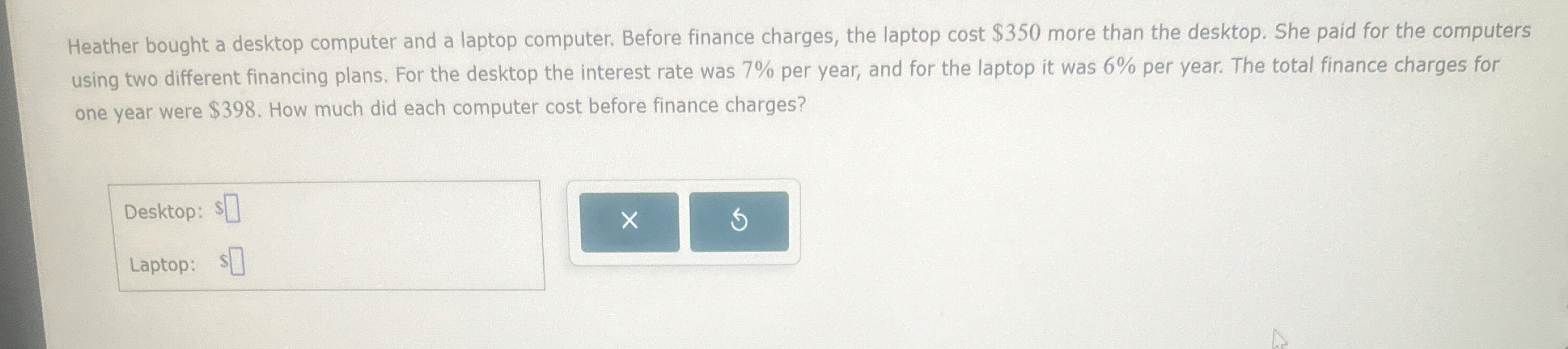 Solved Heather bought a desktop computer and a laptop
