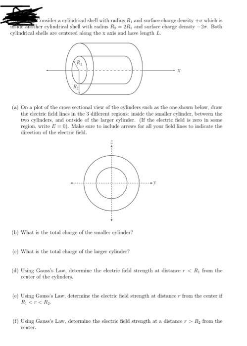 Solved Consider a cylindrical shell with radius R, and | Chegg.com
