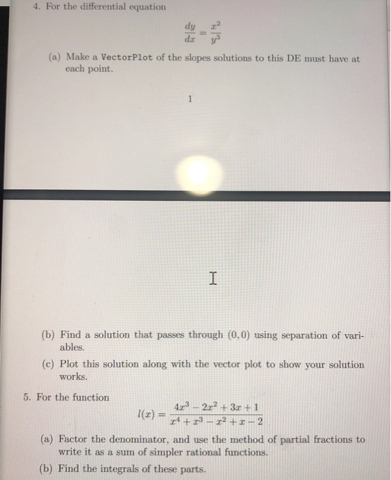 Solved 4. For the differential equation (a) Make a | Chegg.com